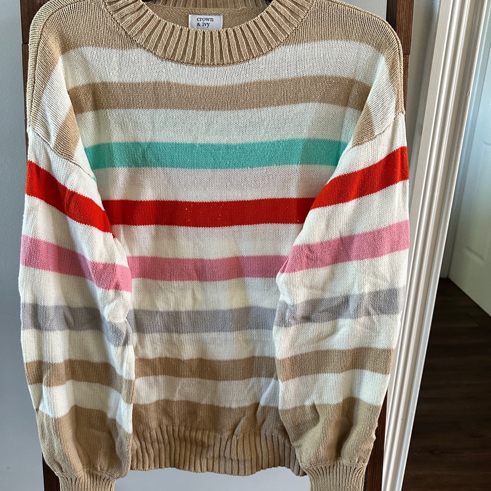 Crown & Ivy Multicolor Striped Sweater